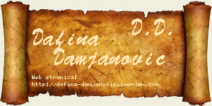 Dafina Damjanović vizit kartica